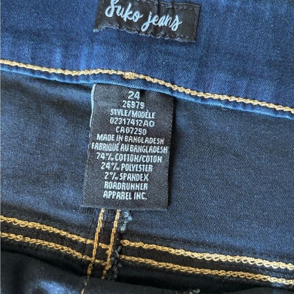 Suko Jeans NWT indigo blue pull on capri stretch denim size 24 21” inseam - Picture 6 of 9